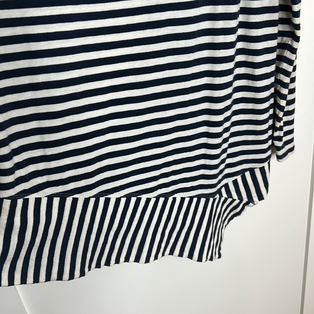 🕶️Blue/White⚡️Stripe Bengal Long Sleeve Tee Shirt L cabi soft knit - Picture 5 of 7